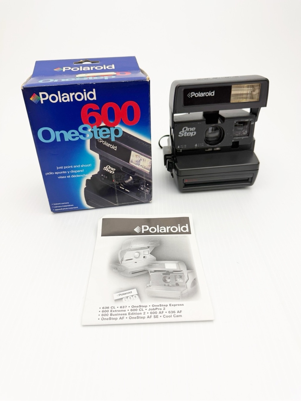Vintage Polaroid OneStep 600 Instant Film Camera with Strap Untested